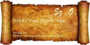 Sztáray Oktávia névjegykártya